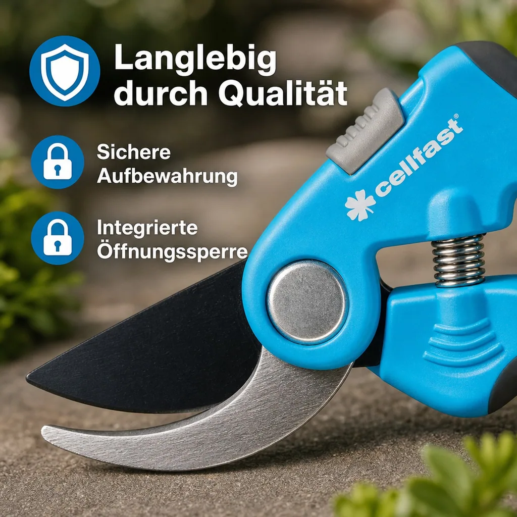 Gartenschere, Bypass, ERGO, Einhand, Rosenschere
