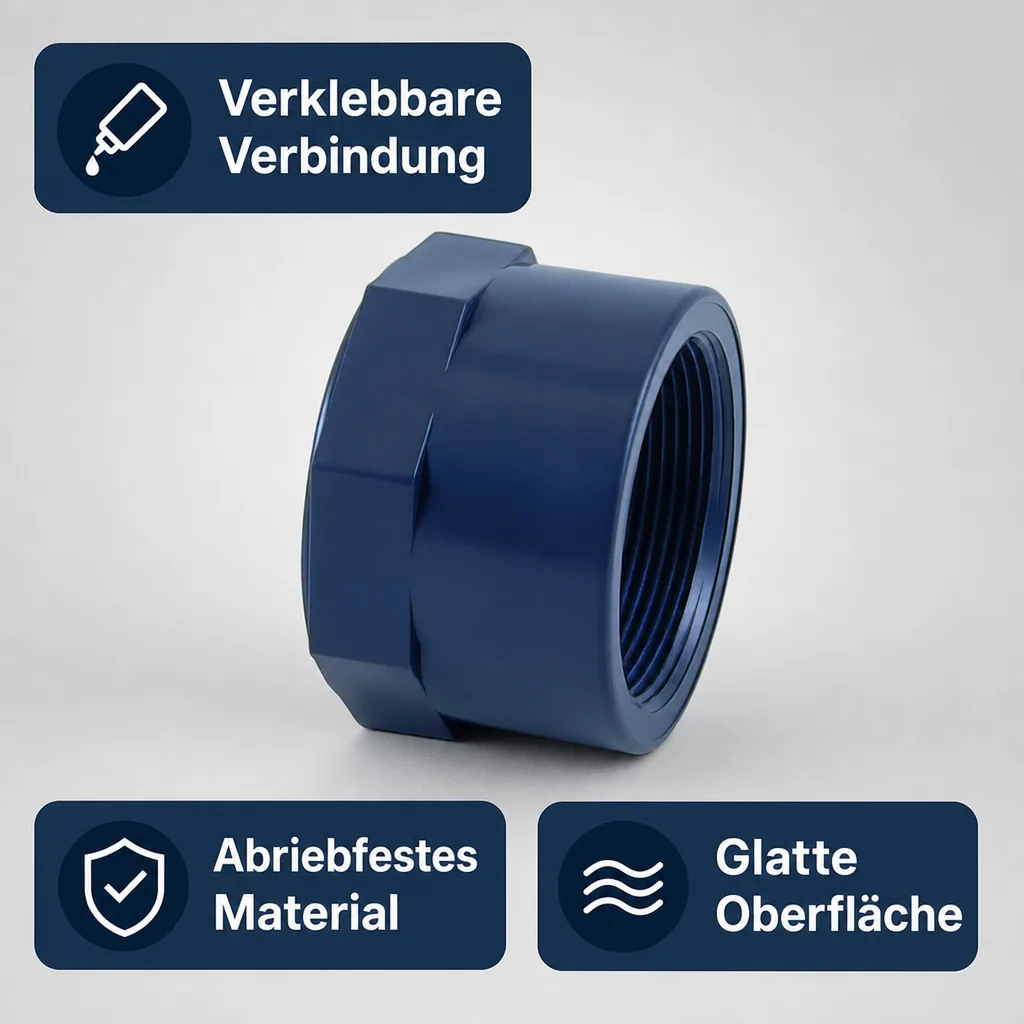 PVC - U Kappe IG 1 1/2" PN10