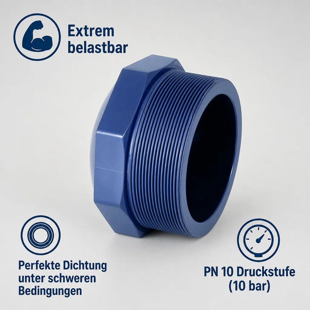 PVC - U Stopfen AG 1 1/2" PN10