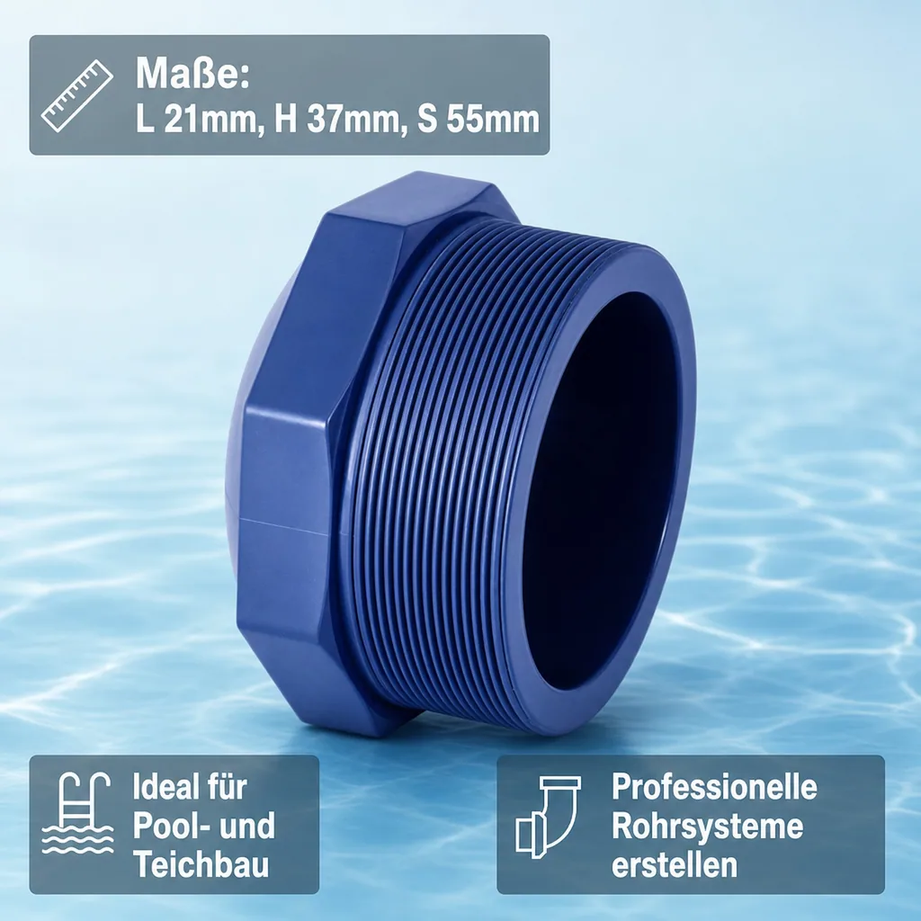 PVC - U Stopfen AG 1 1/2" PN10