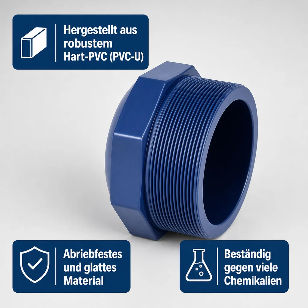 PVC - U Stopfen AG 1 1/2" PN10