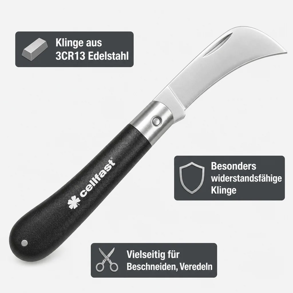 Gartenhippe, Gartenmesser, Baummesser, Gärtnermesser