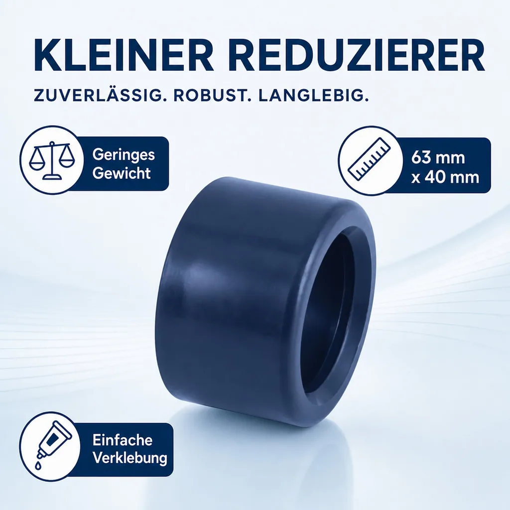 PVC - U Reduktion kurz 63 mm x 40 mm PN16