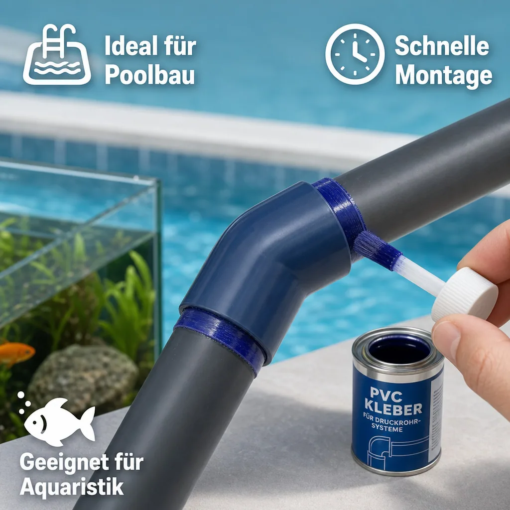 PVC Winkel, 45 Grad, Muffe 25mm, PN16, PVC Fitting
