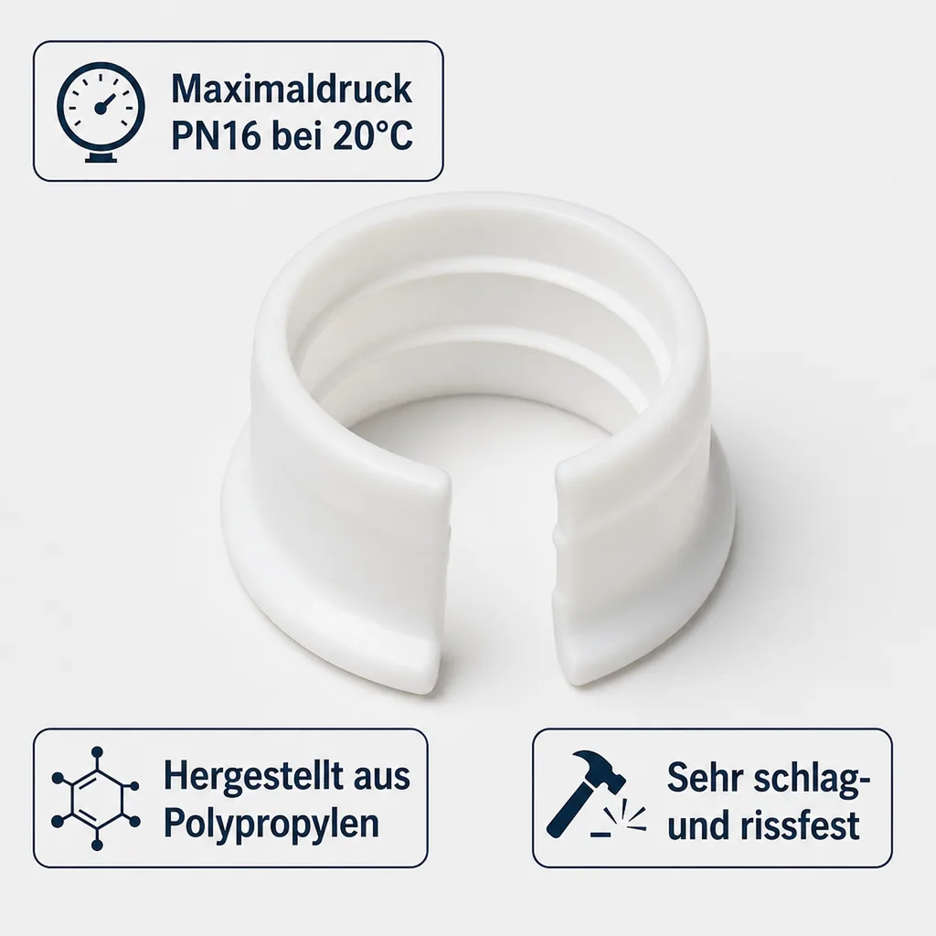PP PE Rohr Verschraubung Klemmhülse 20