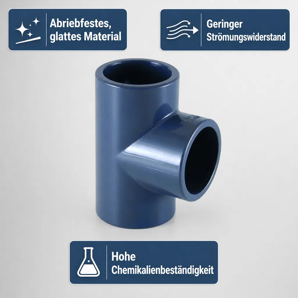 PVC Fittinge, PVC T-Stück Muffe 25mm, PN16