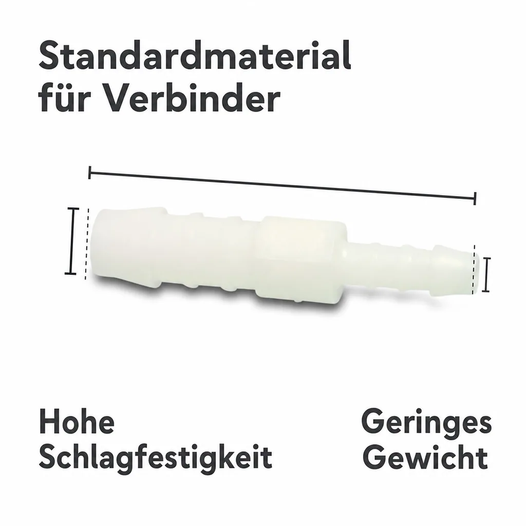 Schlauchverbinder Kunststoff Tülle reduziert 6 mm x 4 mm