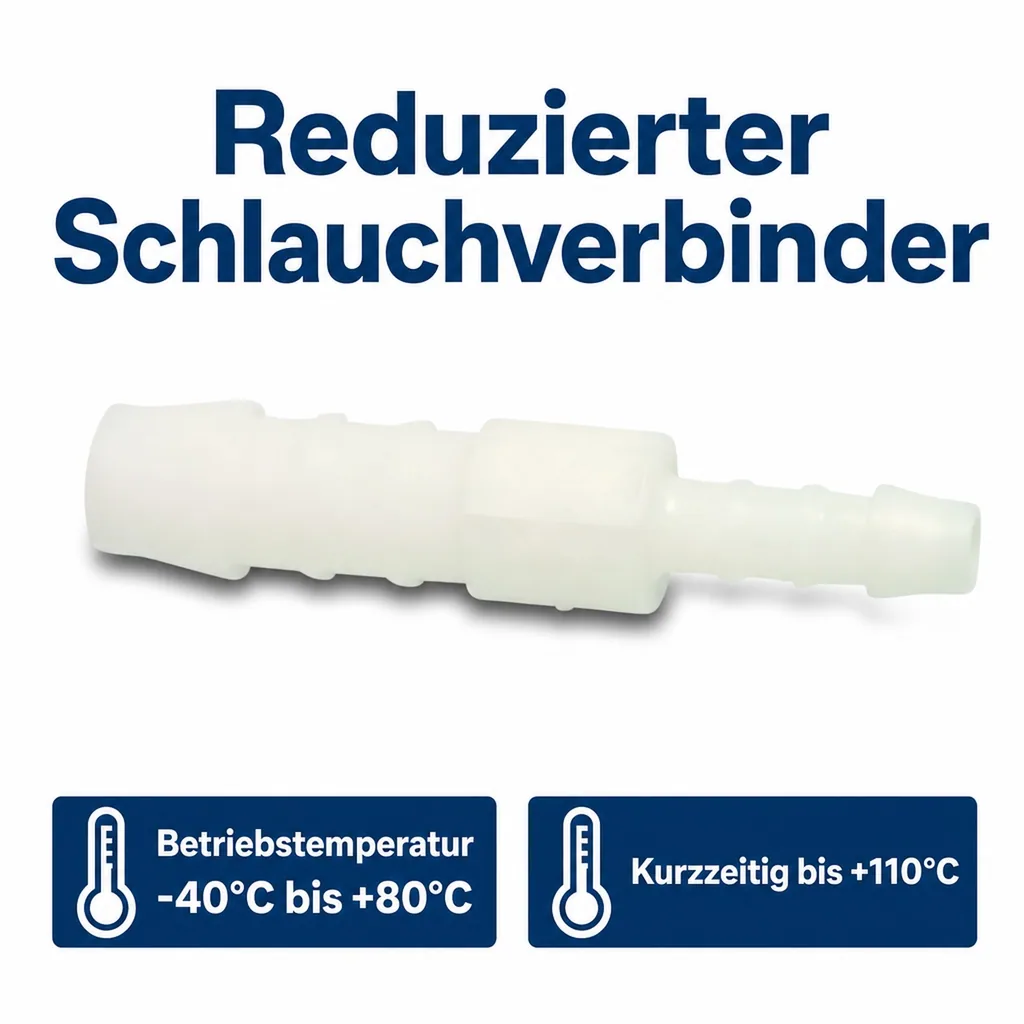Schlauchverbinder Kunststoff Tülle reduziert 6 mm x 4 mm