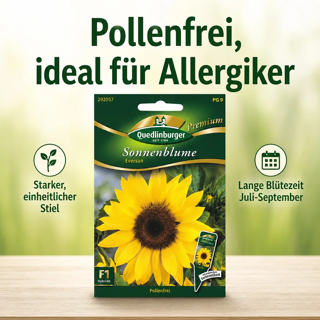 Sonnenblumen, Eversun, pollenfrei, einjährig, Vasenschnitt