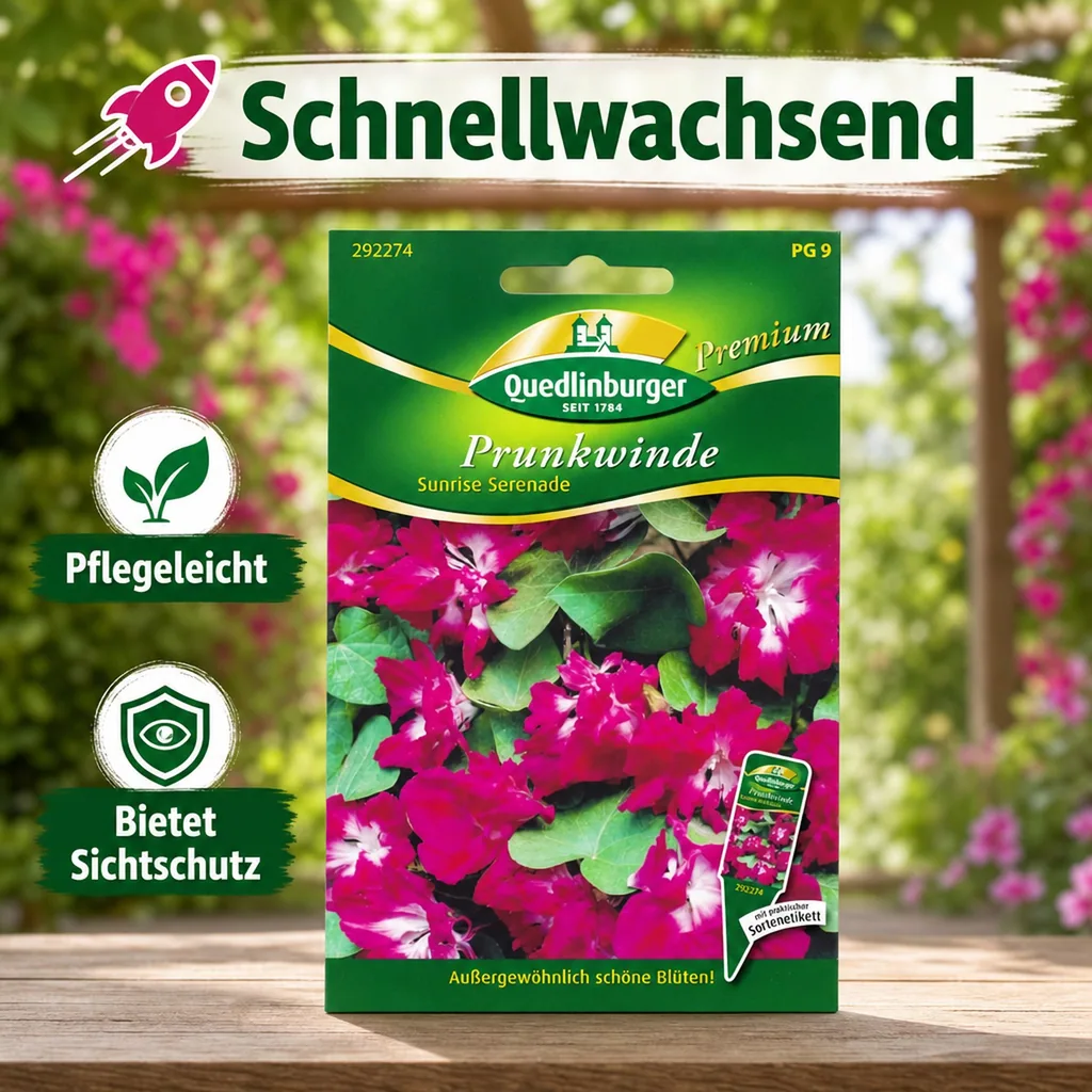 Prunkwinde Samen, Kletterpflanze schnellwachsend, Sunrise Serenade