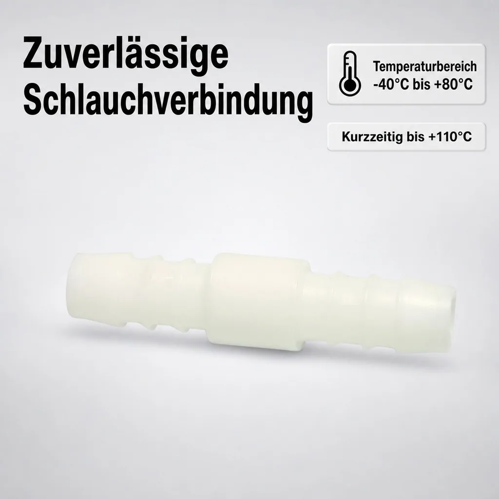 Schlauchverbinder 10mm, Kunststoff Tülle, Schlauchverbindung