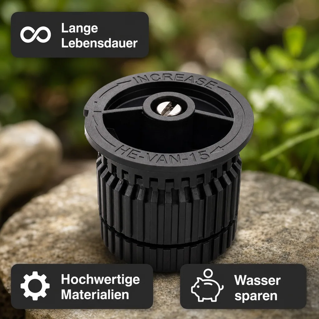 Sprühdüse Garten, Regnerdüse, einstellbar 0-360°, HE-VAN 15