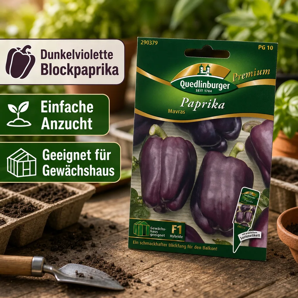 Paprika Samen, Mavras F1, Dunkle Blockpaprika, Resistente Sorte
