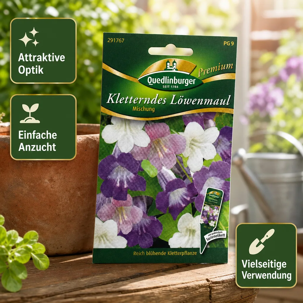 Kletterndes Löwenmaul, Asarina, Saatgut für Balkon & Garten