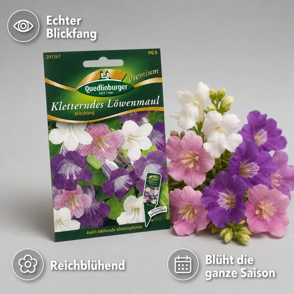 Kletterndes Löwenmaul, Asarina, Saatgut für Balkon & Garten
