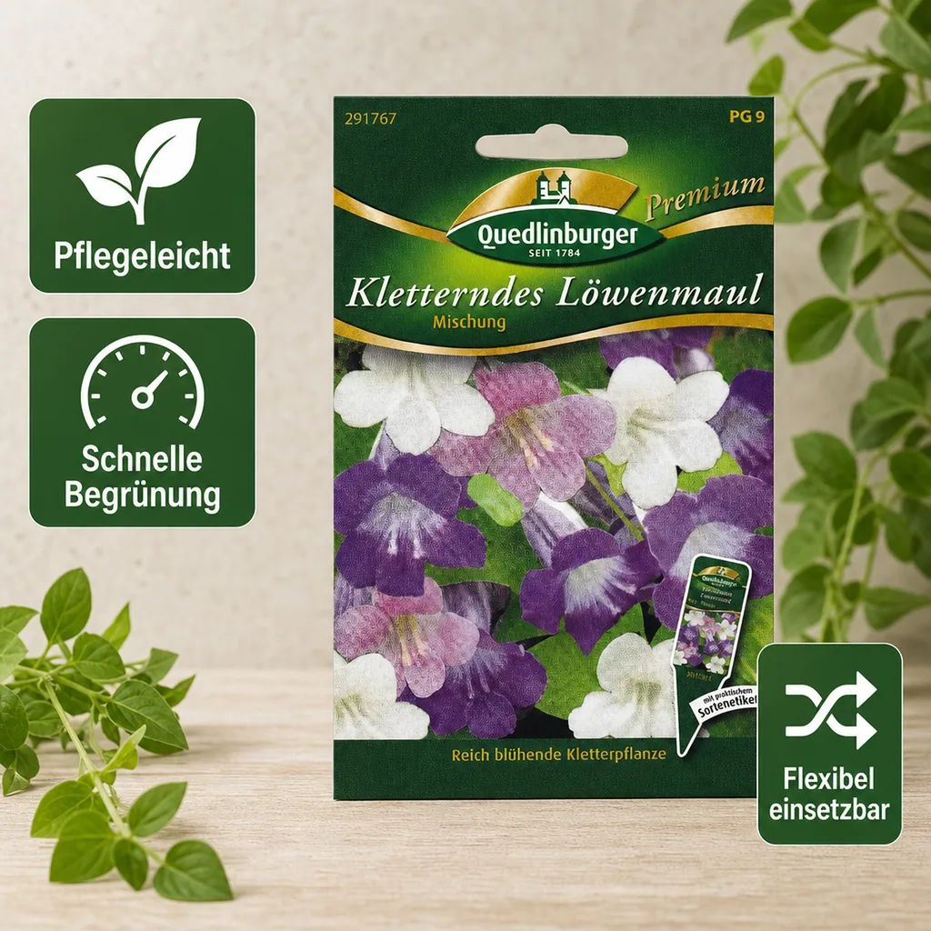 Kletterndes Löwenmaul, Asarina, Saatgut für Balkon & Garten