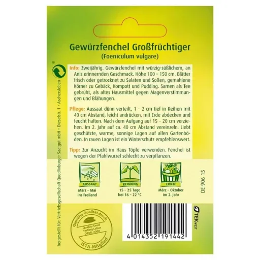 Gewürzfenchel, Großfrüchtiger