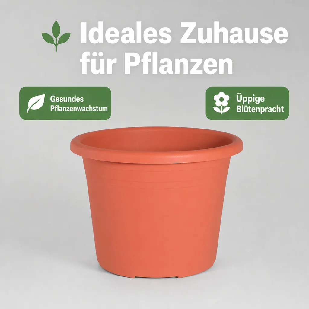 Blumentopf CYLINDRO ca. Ø 25 cm / 5,5 Liter - terracotta