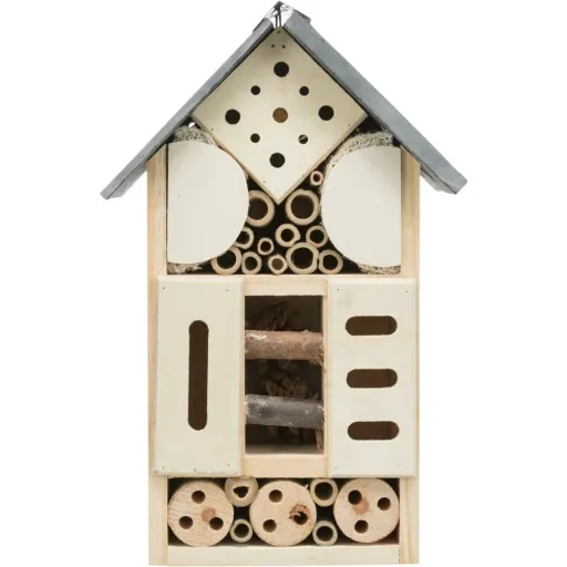 Insektenhotel, Insektenhaus, Nützlingshotel Kiefernholz Schiefer, 18x29x10cm