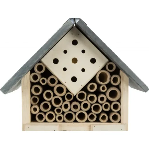 Insektenhotel, Insektenhaus, Nützlingshotel Kiefernholz Schiefer, 18x29x10cm