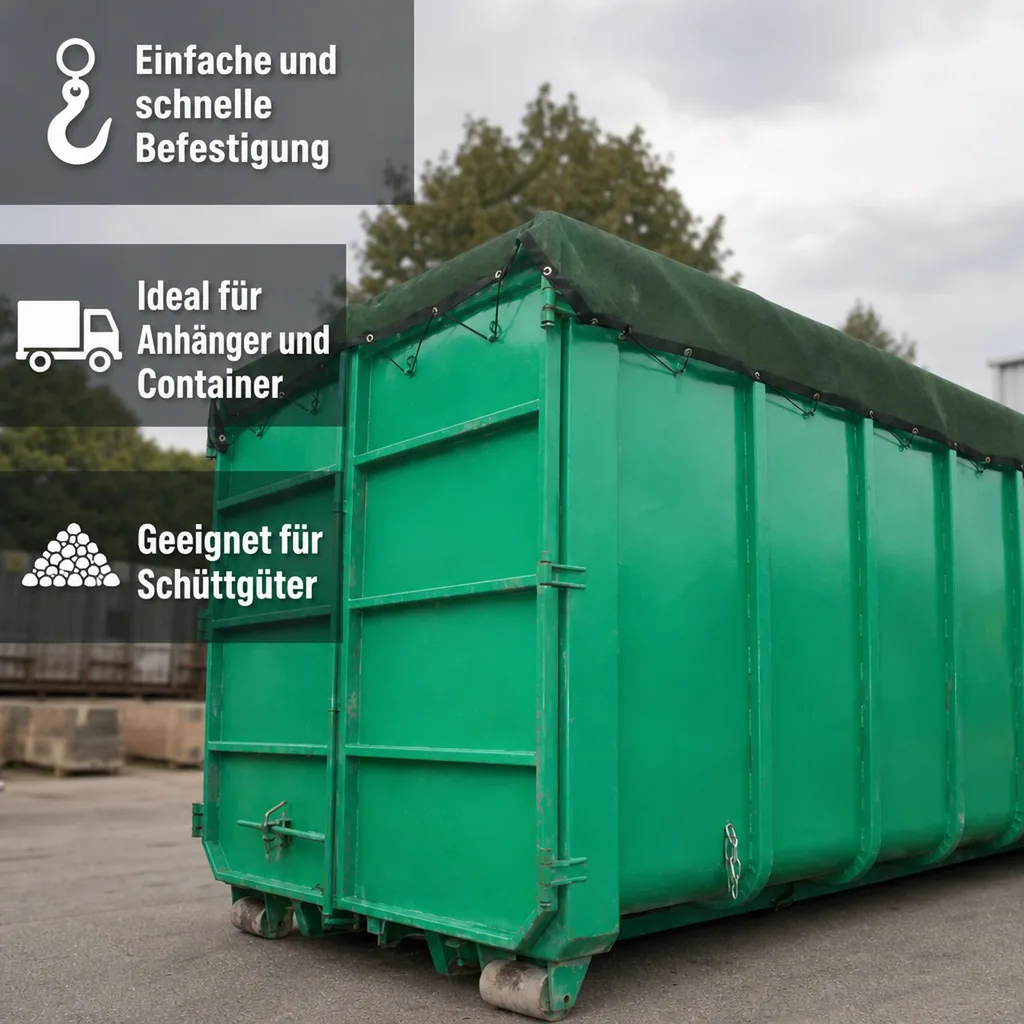 Anhängernetz, Containernetz, Abdecknetz, 3,2 x 6 m (19,2m²), PE-Monofilgewebe