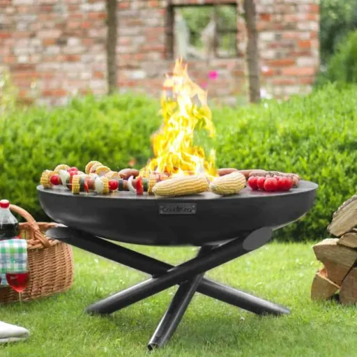 Feuerschale 60 cm Stahl, Feuerstelle Garten