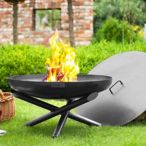 Feuerschale 60 cm Stahl, Feuerstelle Garten
