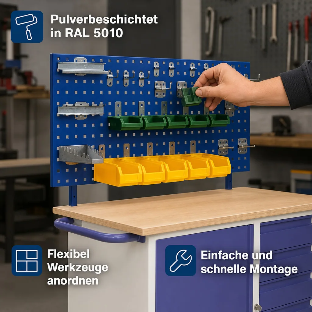 Werkzeugwand, Werkstattwagen Zubehör, Lochwand für Werkstatt