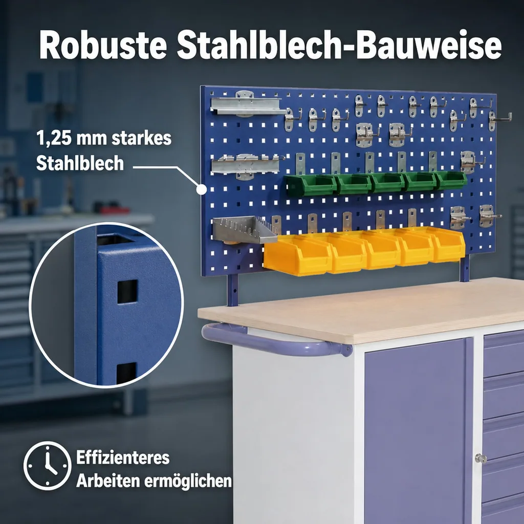 Werkzeugwand, Werkstattwagen Zubehör, Lochwand für Werkstatt
