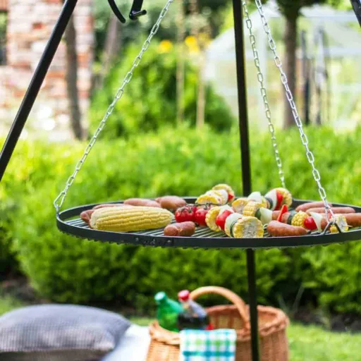 Schwenkgrill, Dreibein, Grillrost 50 cm, 180 cm