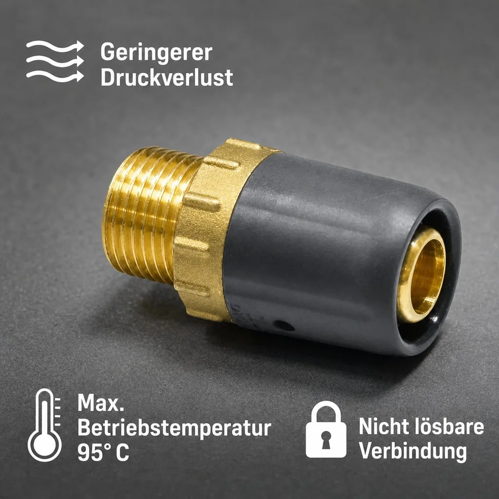 Steckfitting Übergang 16 x 2 auf 3/4" AG