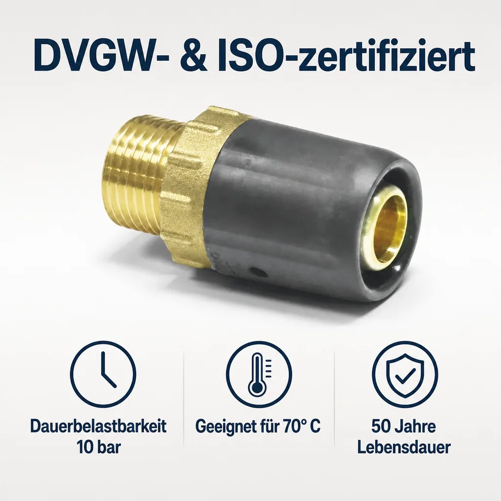 Steckfitting Übergang 16 x 2 auf 3/4" AG