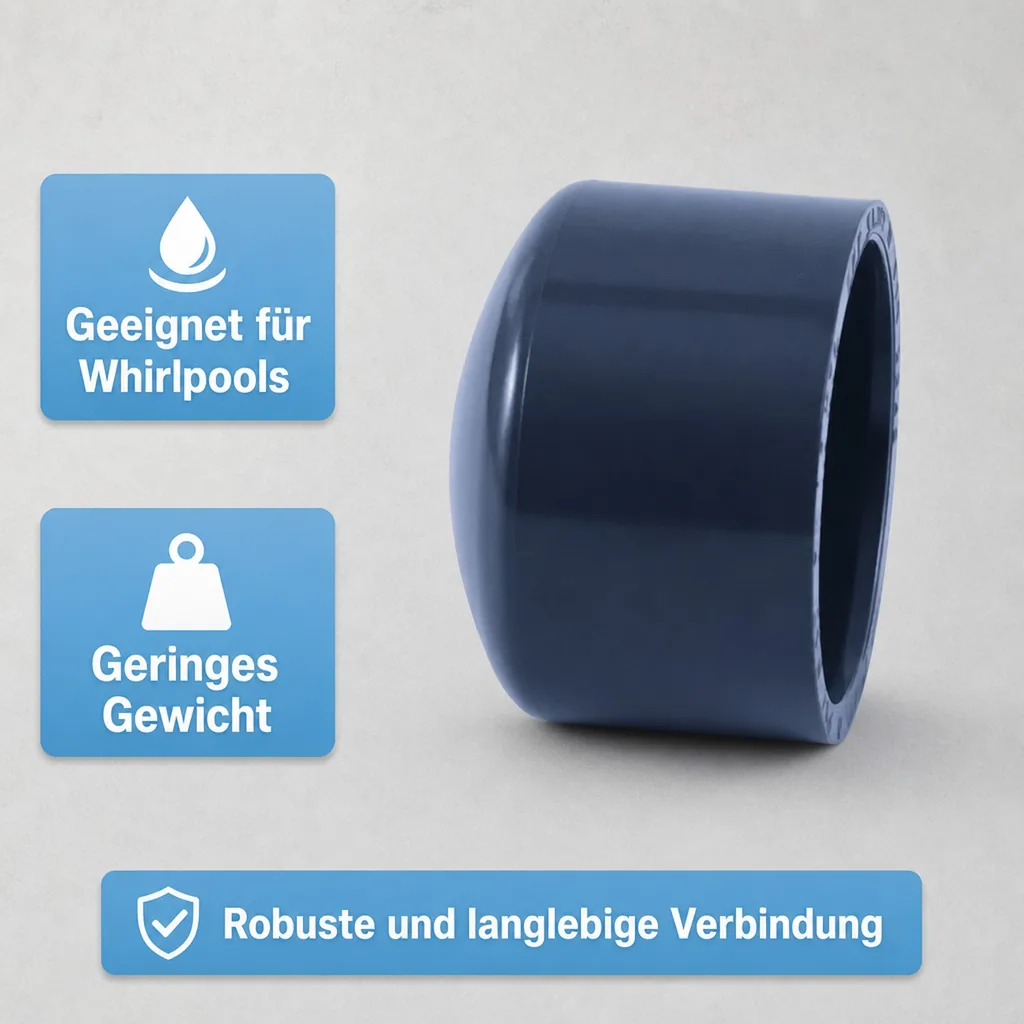 PVC - U Kappe Klebemuffe 40 mm PN16