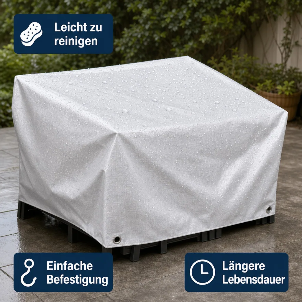Abdeckplane 3x6m, 180 g/m², weiß, wasserdicht, reißfest, UV-beständig