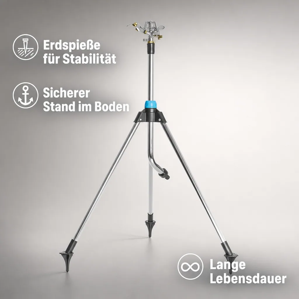 Pulsationsregner auf regulierbarem Dreifuß-Stativ RANGE IDEAL