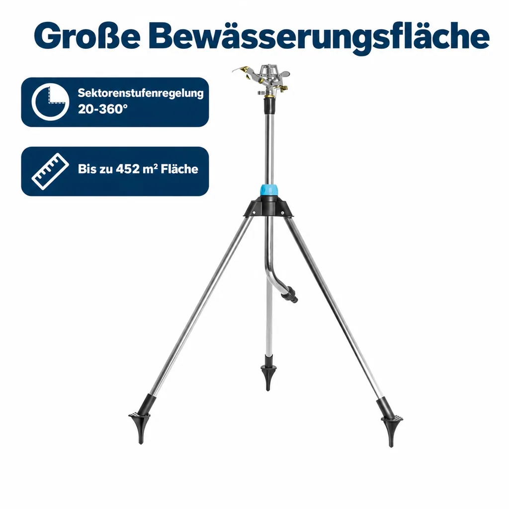 Pulsationsregner auf regulierbarem Dreifuß-Stativ RANGE IDEAL