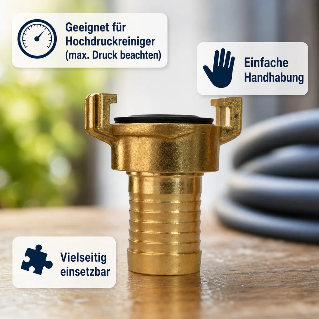 Messing Kupplung 1 Zoll, Schnellkupplung, drehbare Tülle