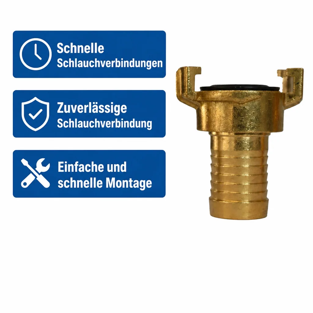 Messing Kupplung 1 Zoll, Schnellkupplung, drehbare Tülle