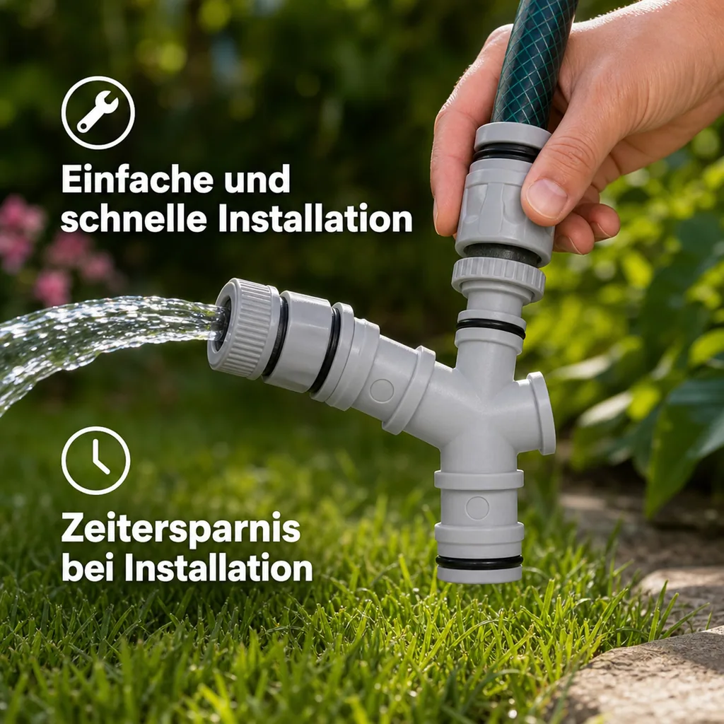 1 Zoll Abzweig, 3 Wege, Schlauchverbinder 1 Zoll