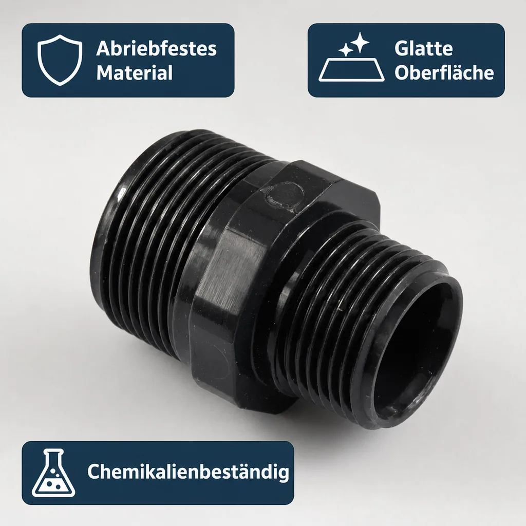 PVC - U Doppelnippel reduziert AG 2 1/2" x 1 1/2"