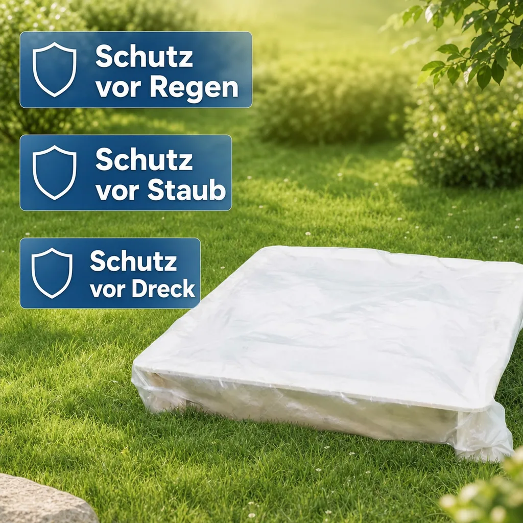 Schutzhülle transparent Sandkasten,ca.120x120x20