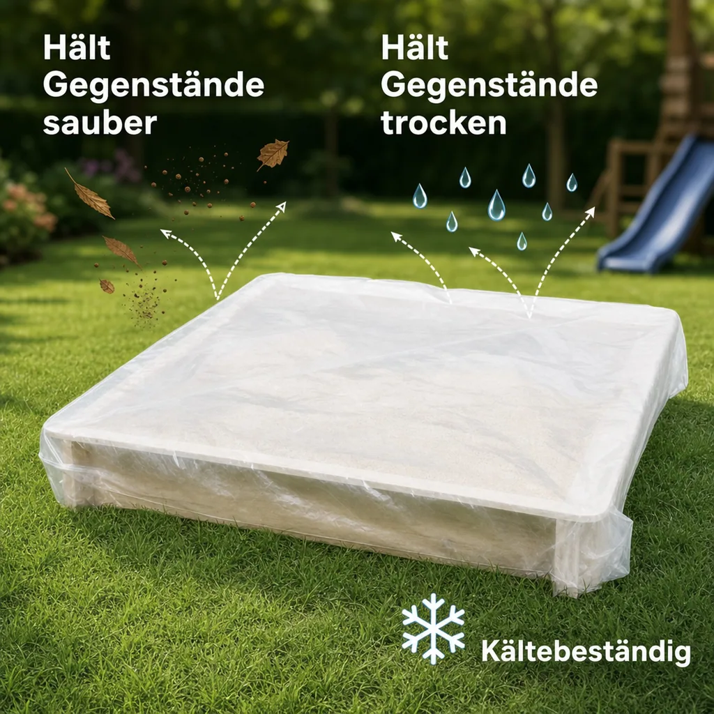 Schutzhülle transparent Sandkasten,ca.120x120x20