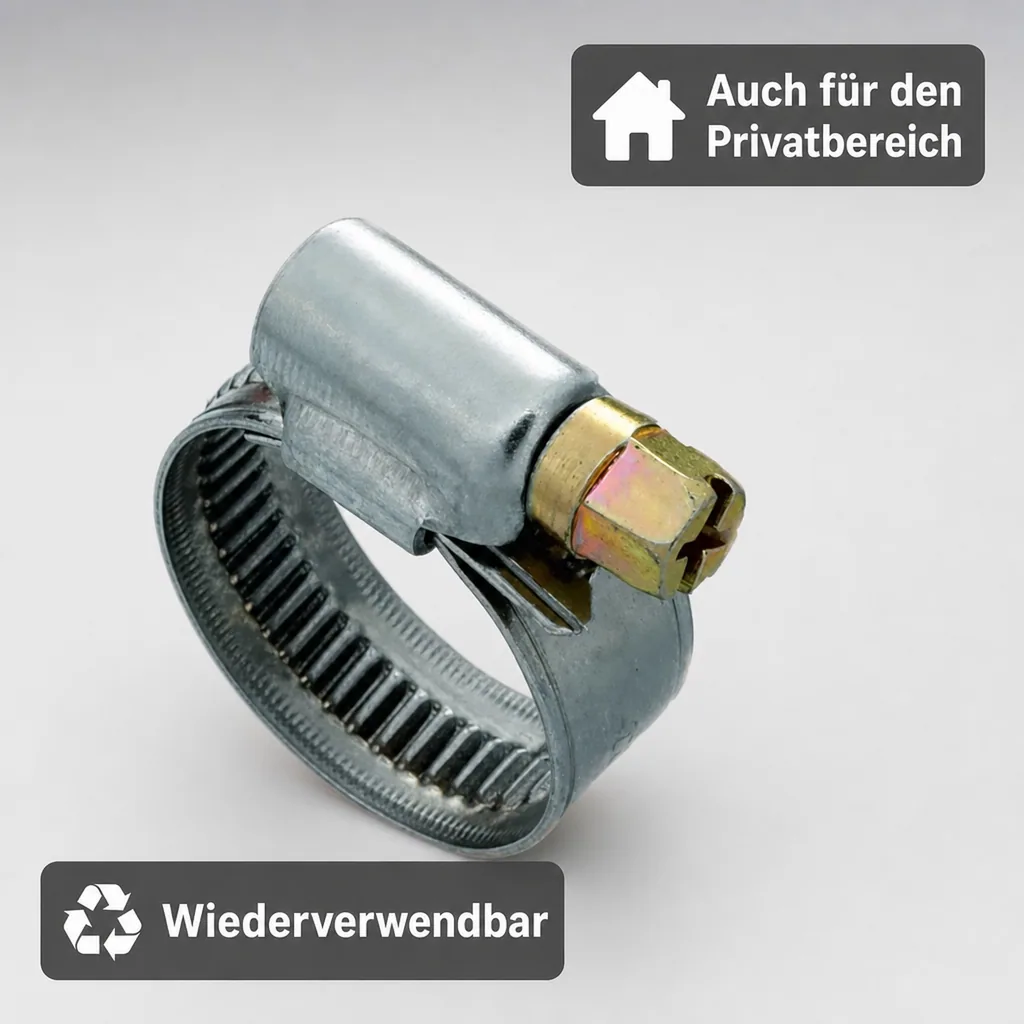 Schlauchschellen Edelstahl, W2, 12mm, 50-70mm, Industrie Qualität