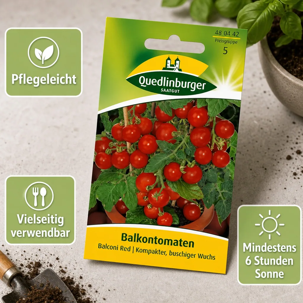 Balkontomaten, rote Mini Tomaten, für Balkon & Terrasse