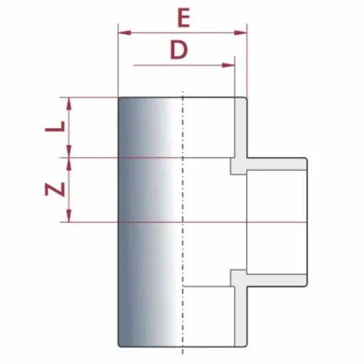 PVC Fittinge, PVC Rohrverbinder, PVC T-Stück 32mm