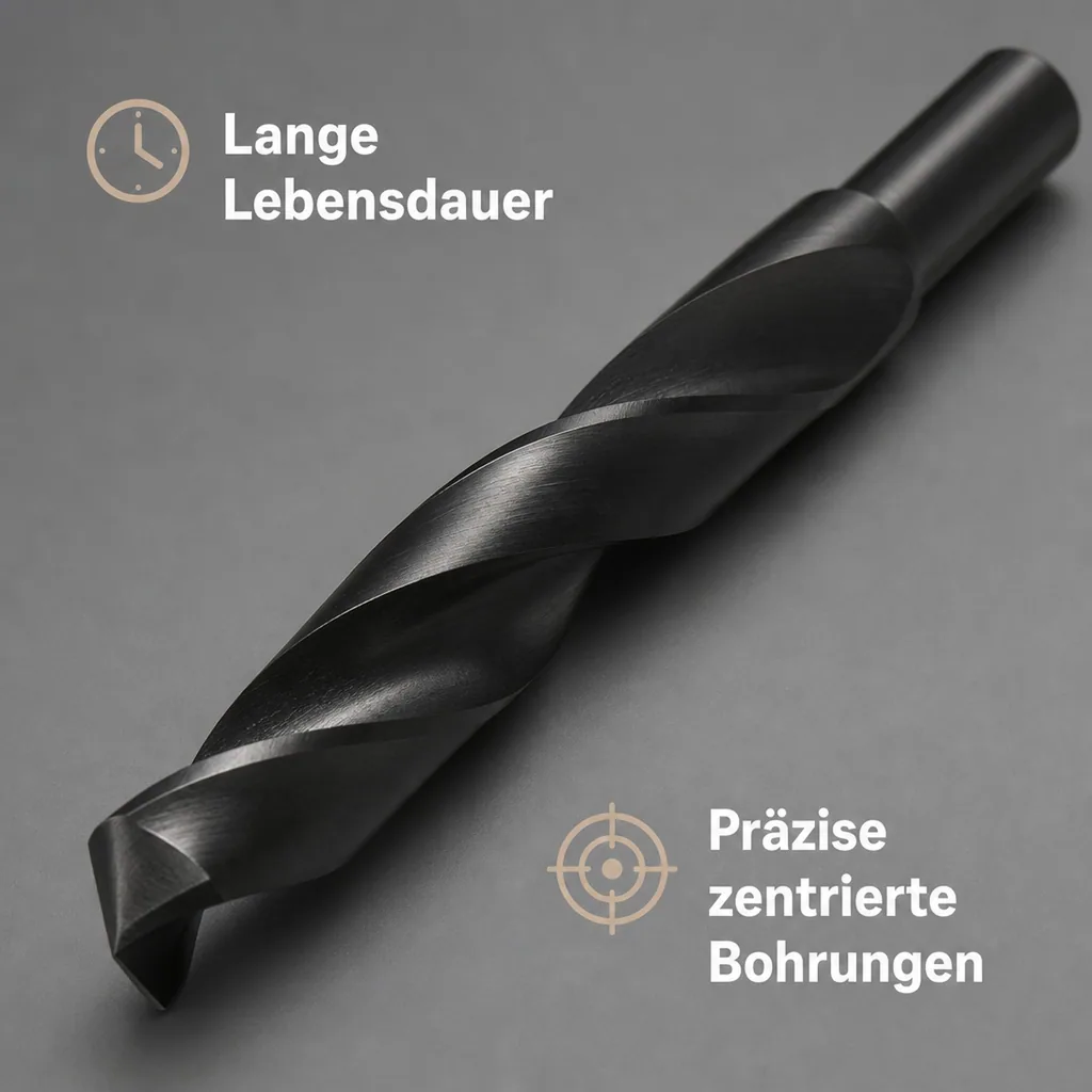 HSS Spiralbohrer DIN 338, 14,5mm, reduzierter Schaft 10mm, Stahlbohrer HSS