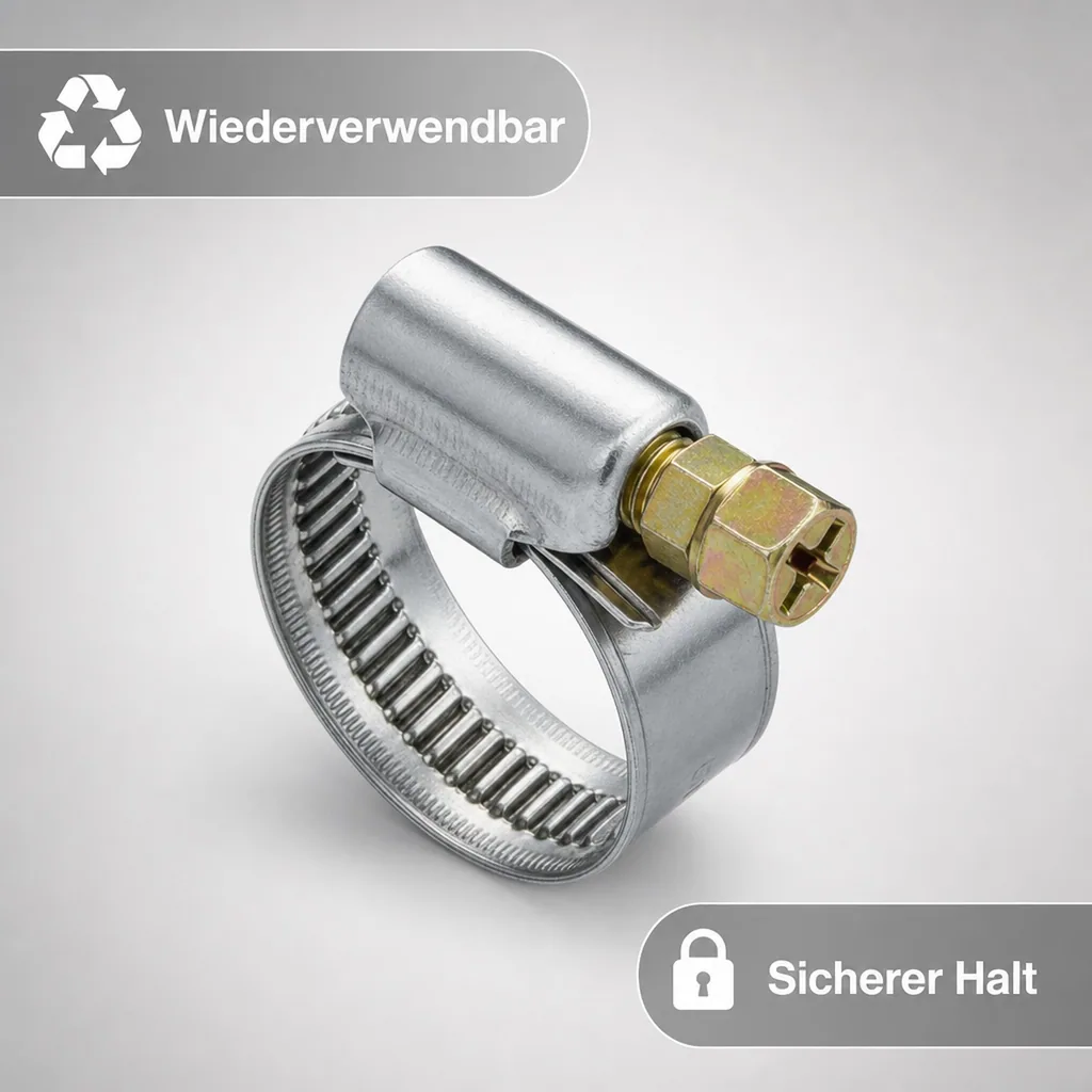 Schlauchschellen Edelstahl, 9mm, 50-70mm, W2