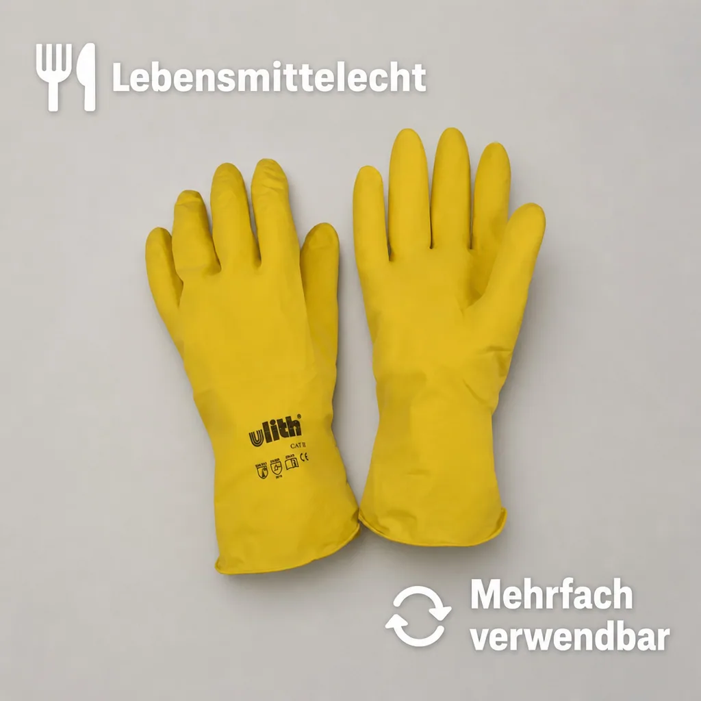 Industriehandschuhe Latex-Kautschuk Gr. XL/10 gelb