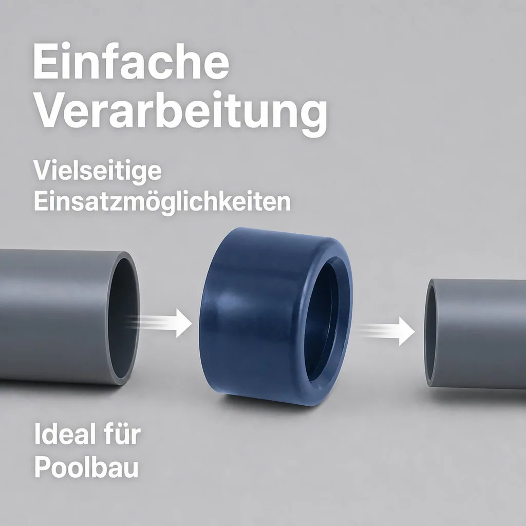 PVC Reduzierung 40 x 32 mm, kurz, PN16, Fitting, Reduzierstück