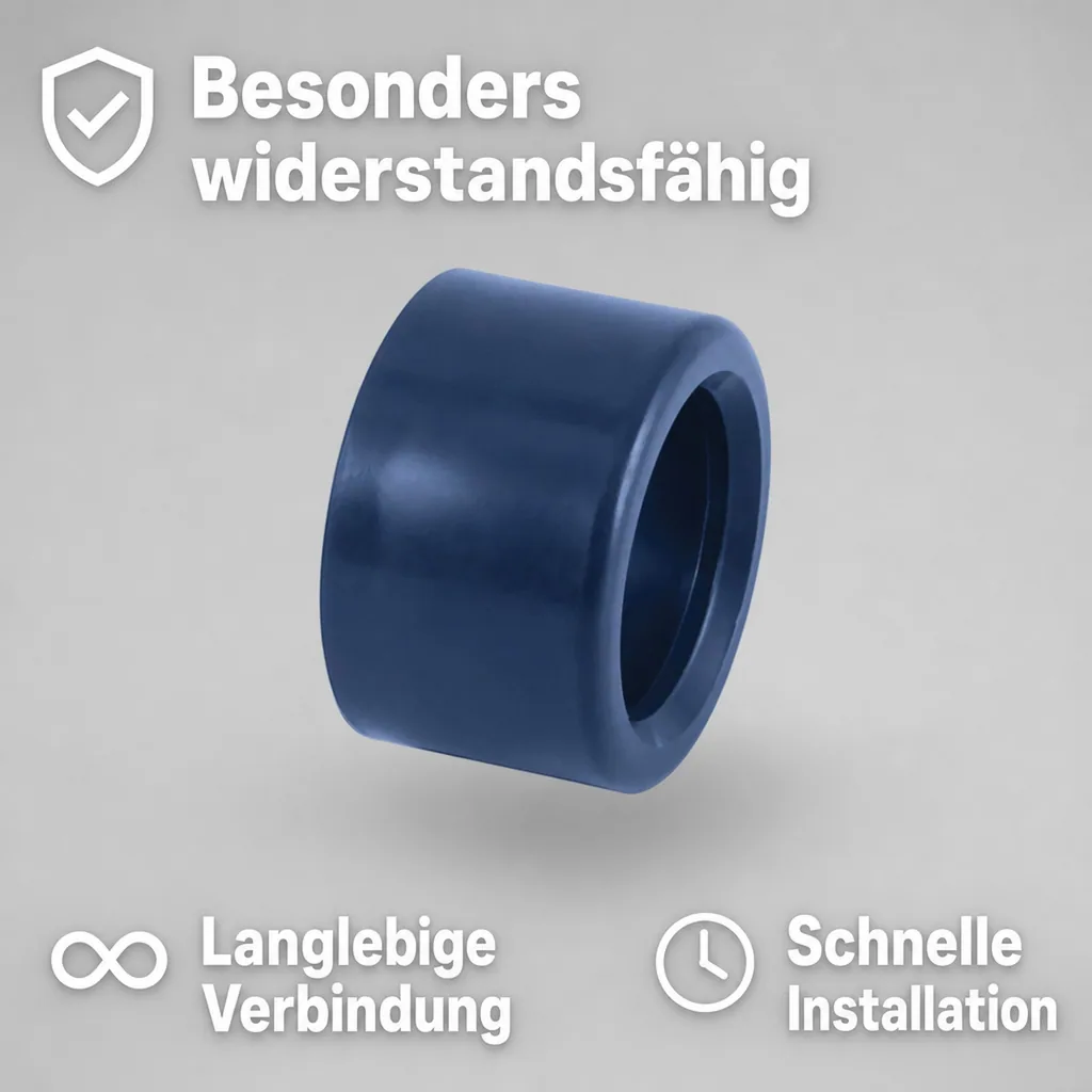 PVC Reduzierung 40 x 32 mm, kurz, PN16, Fitting, Reduzierstück